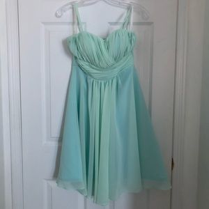 mint graduation dress